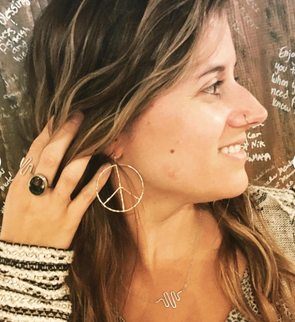Rustic Peace Sign Earrings - Let There Be Peace Earrings - Large-1