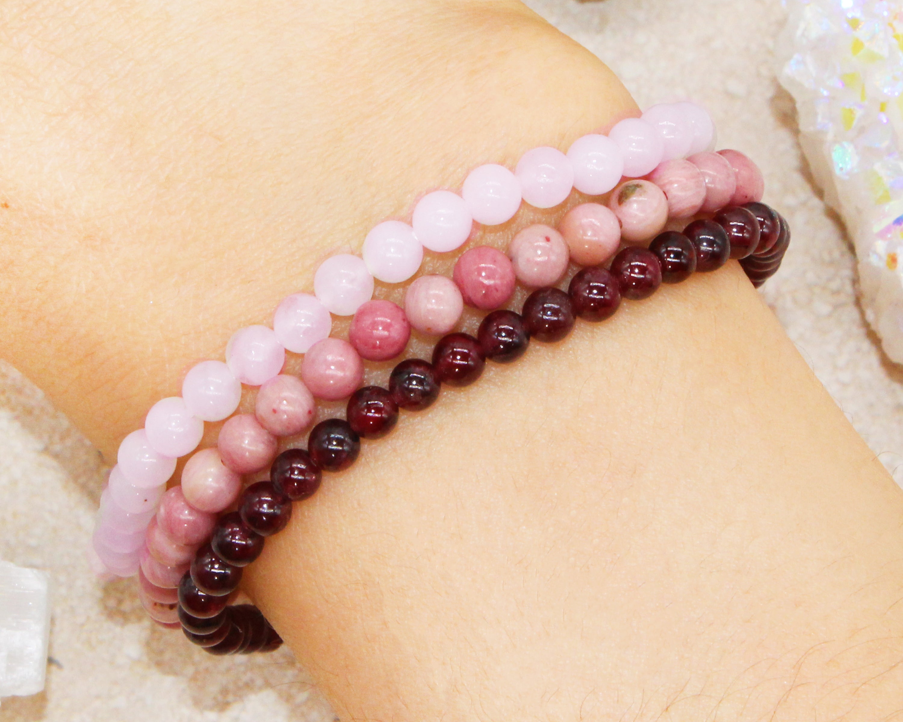 Love Romance Compassion Stackable Crystal Bracelet Set-3