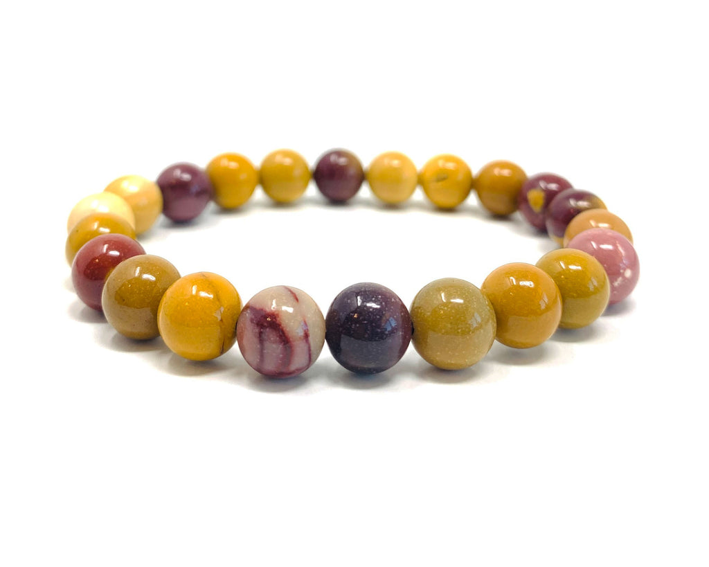 Mookaite Jasper Beaded Crystal Bracelet-3