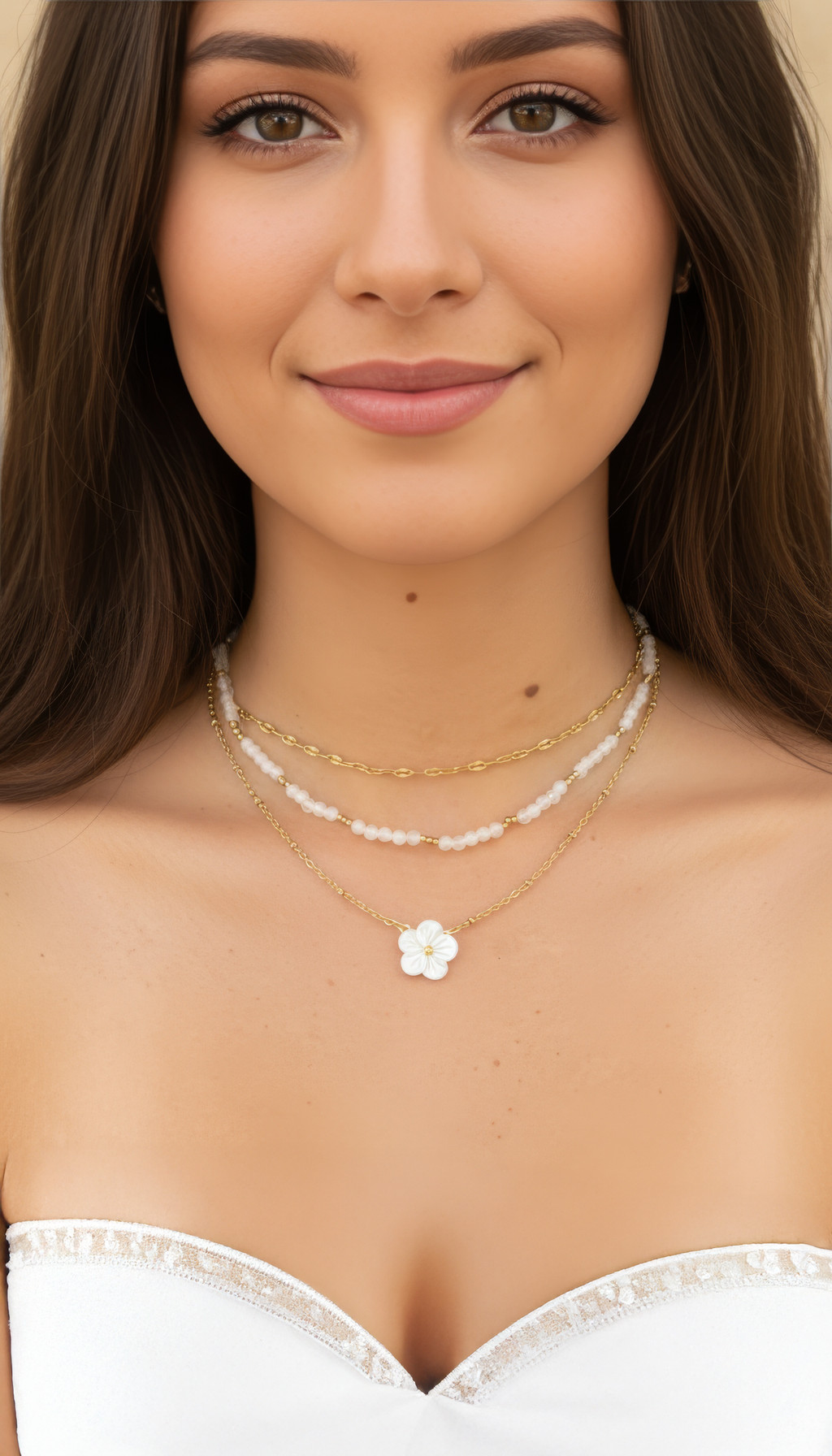 Birthstone Crystal Gemstone Choker Necklace, Waterproof 18K Gold Accents-3