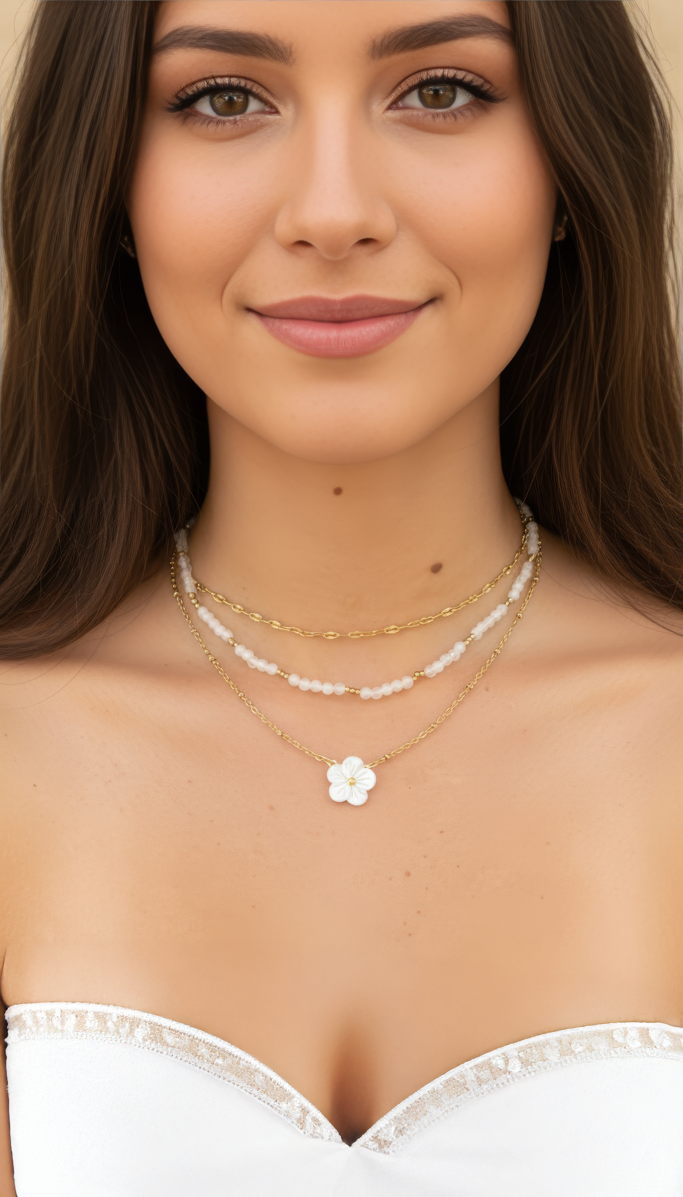 Birthstone Crystal Gemstone Choker Necklace, Waterproof 18K Gold Accents-3