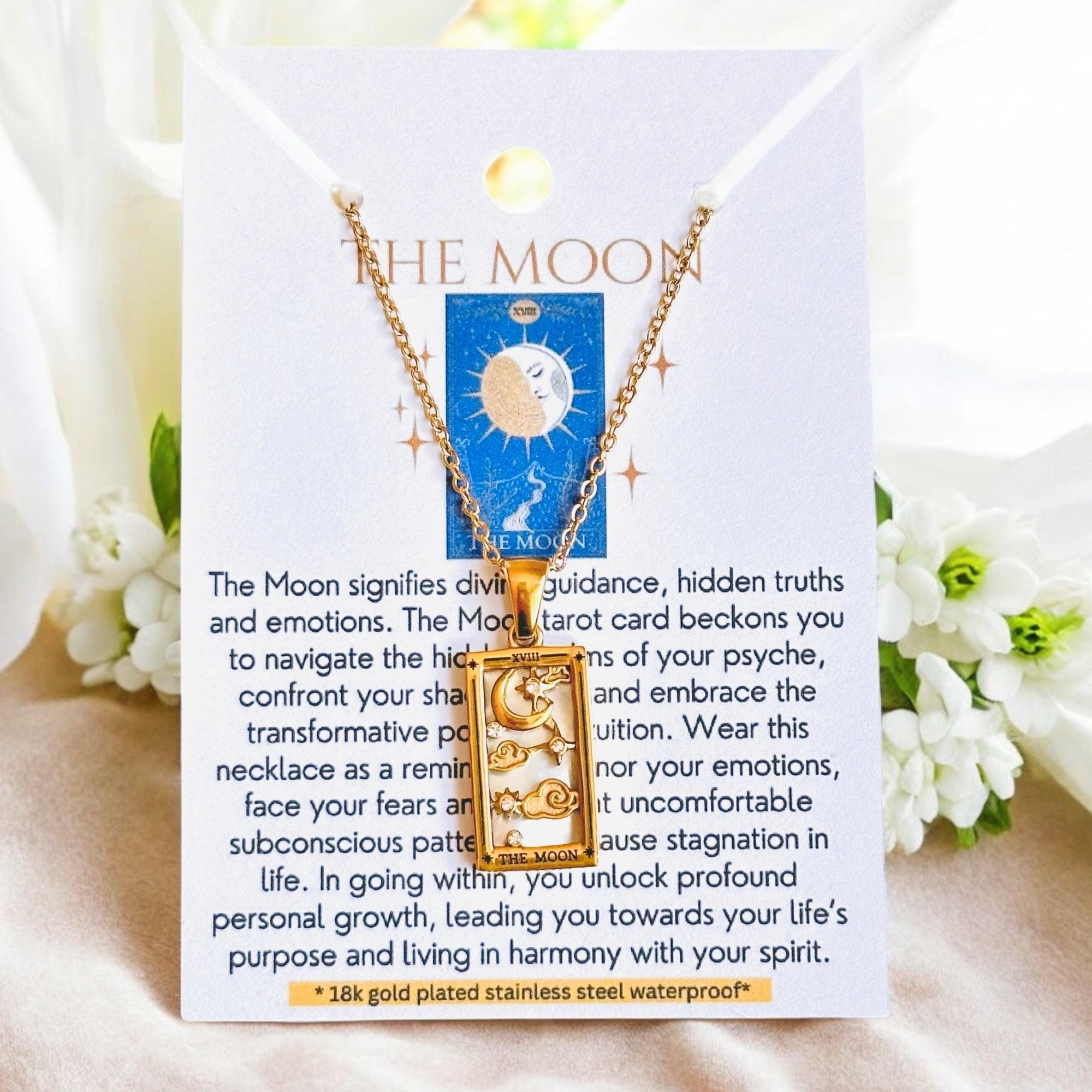 Tarot Card Necklaces - 18K Gold Plated, Waterproof-4