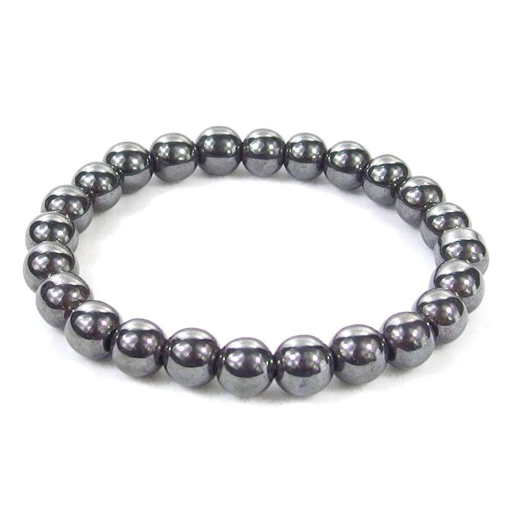 Hematite Beaded Crystal Bracelet-4