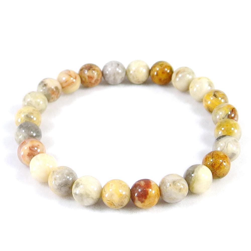 Crazy Lace Agate Beaded Crystal Bracelet-3