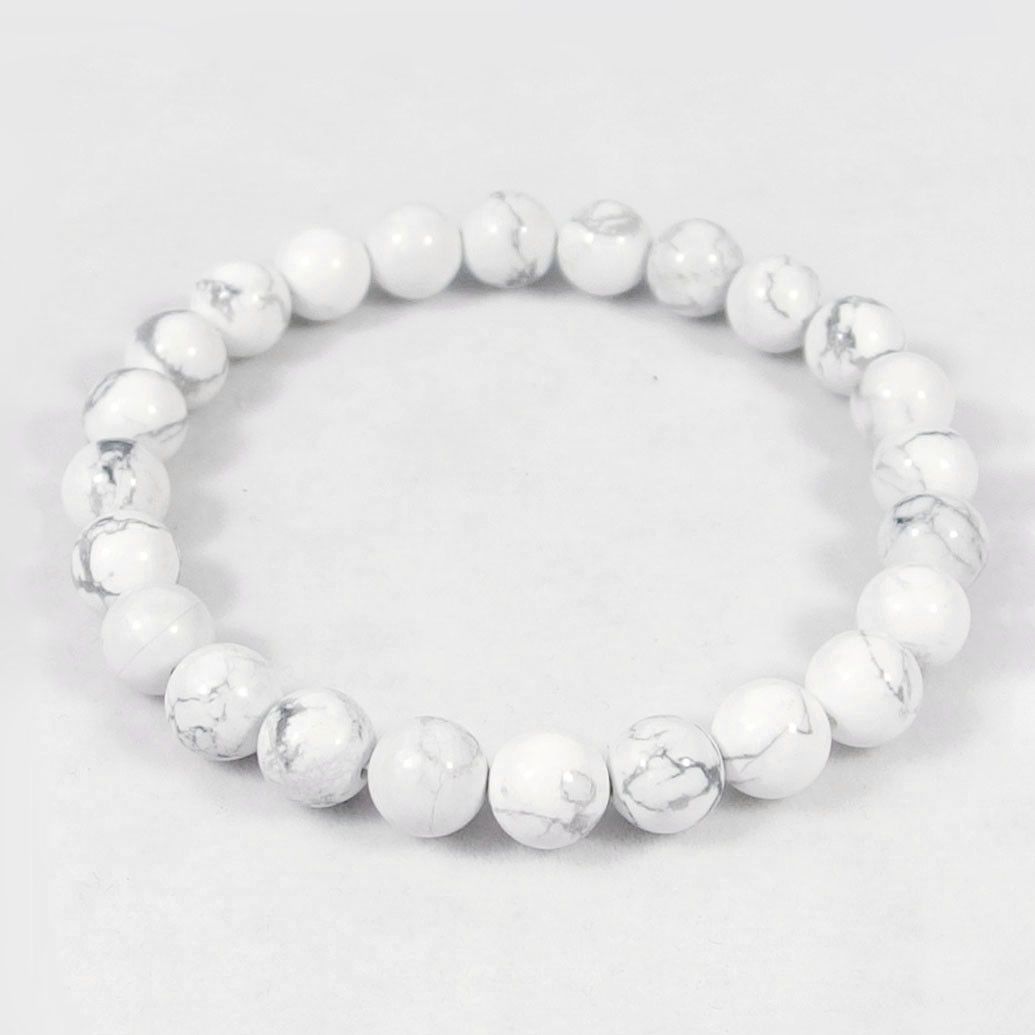 Howlite Beaded Crystal Bracelet-2