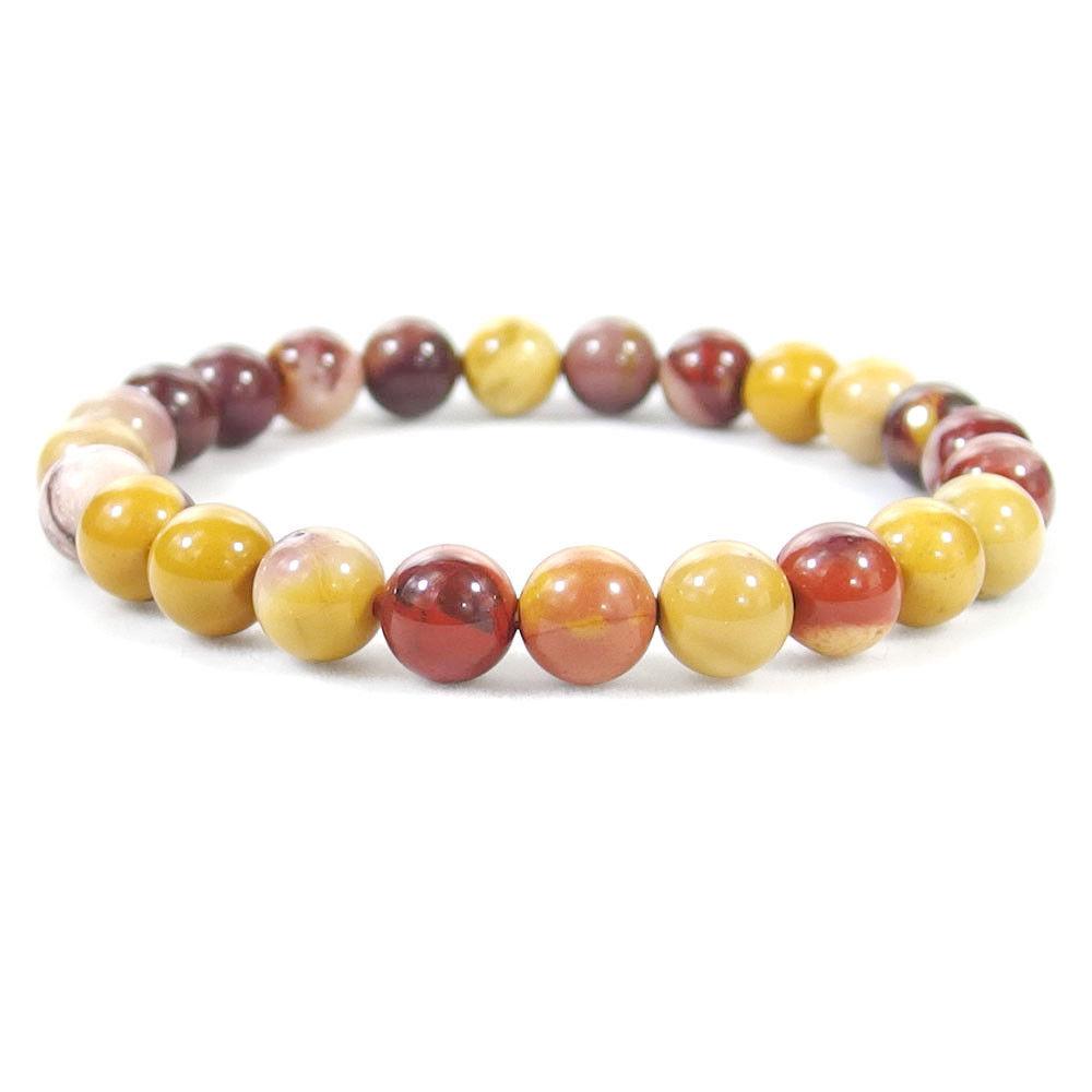 Mookaite Jasper Beaded Crystal Bracelet-1