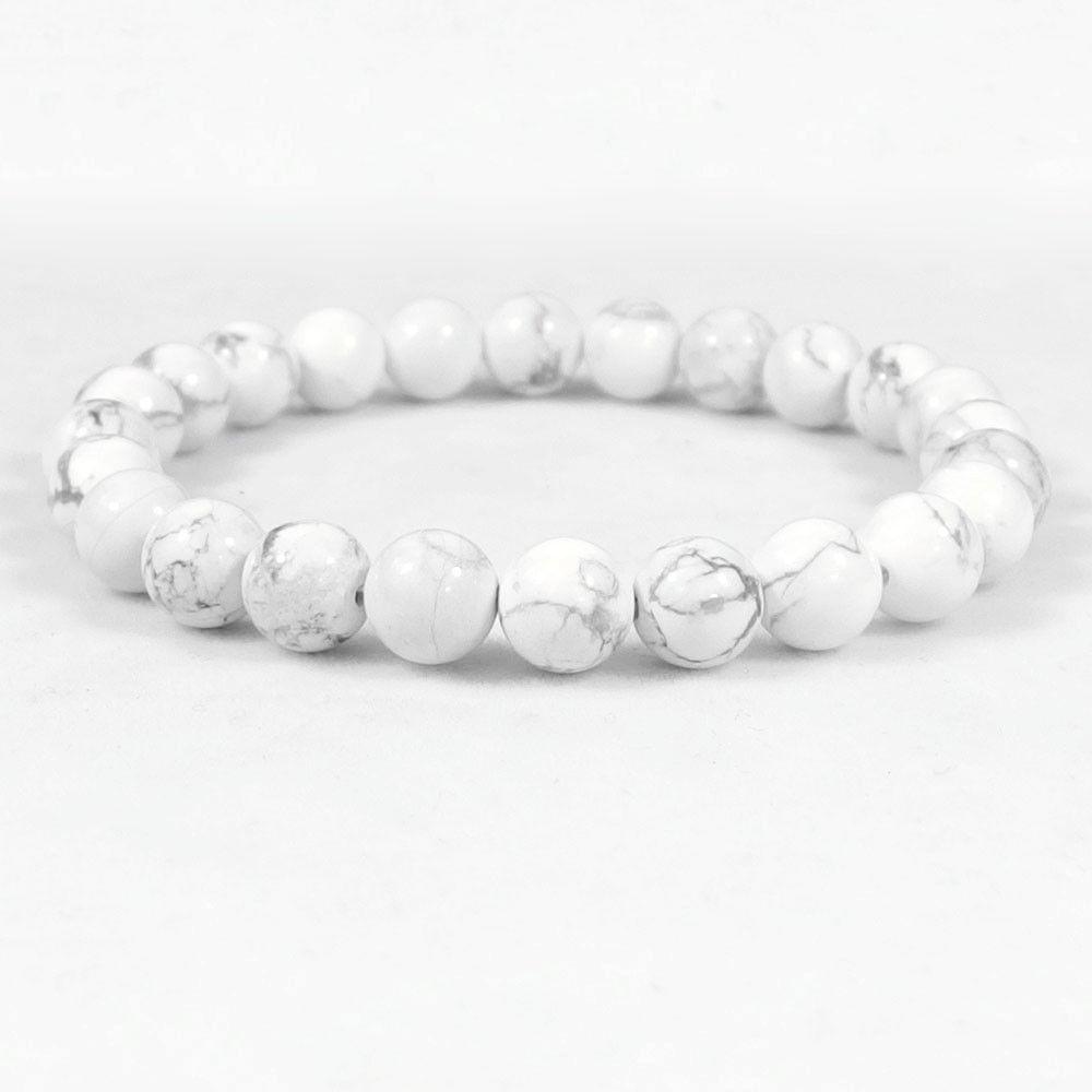 Howlite Beaded Crystal Bracelet-1