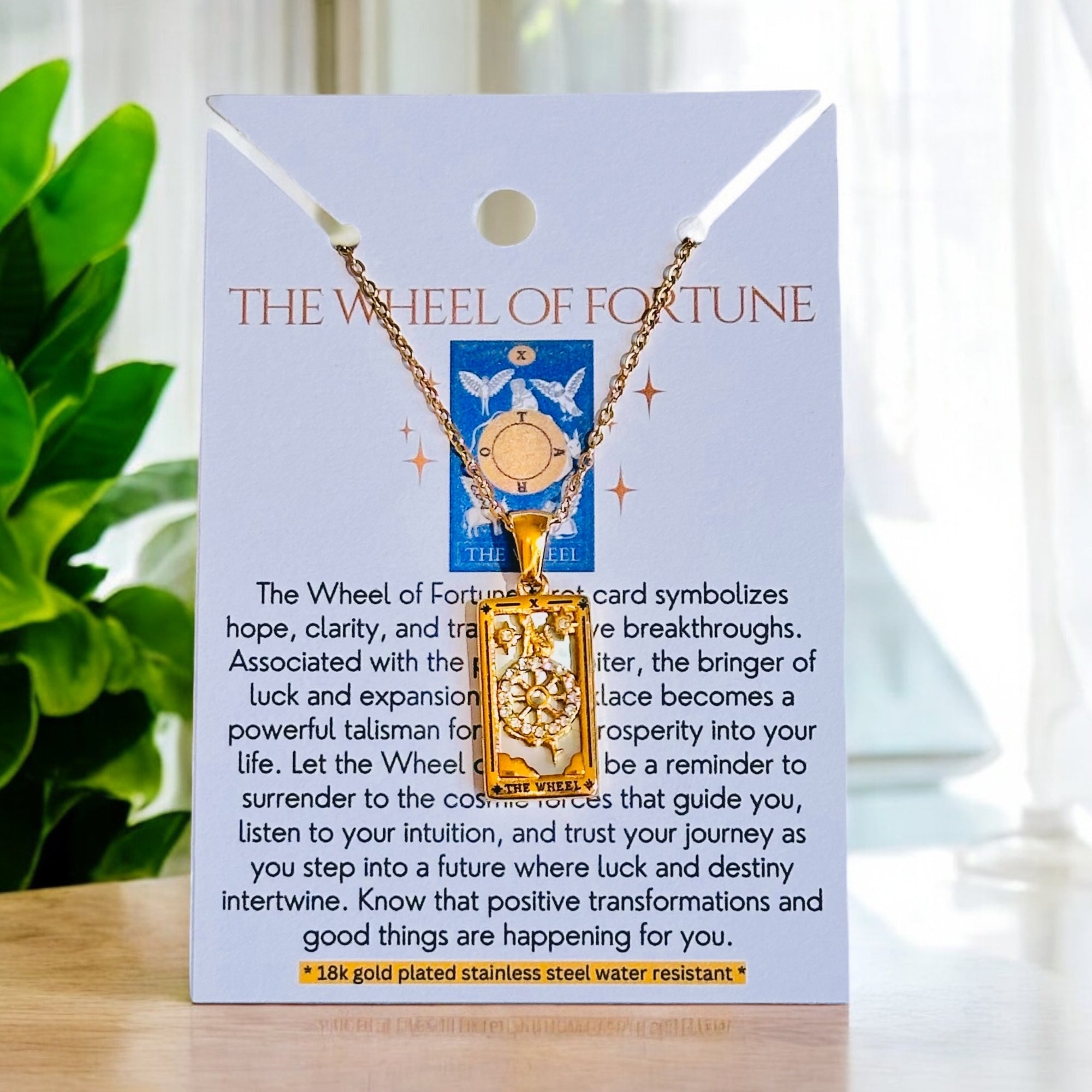 Tarot Card Necklaces - 18K Gold Plated, Waterproof-8