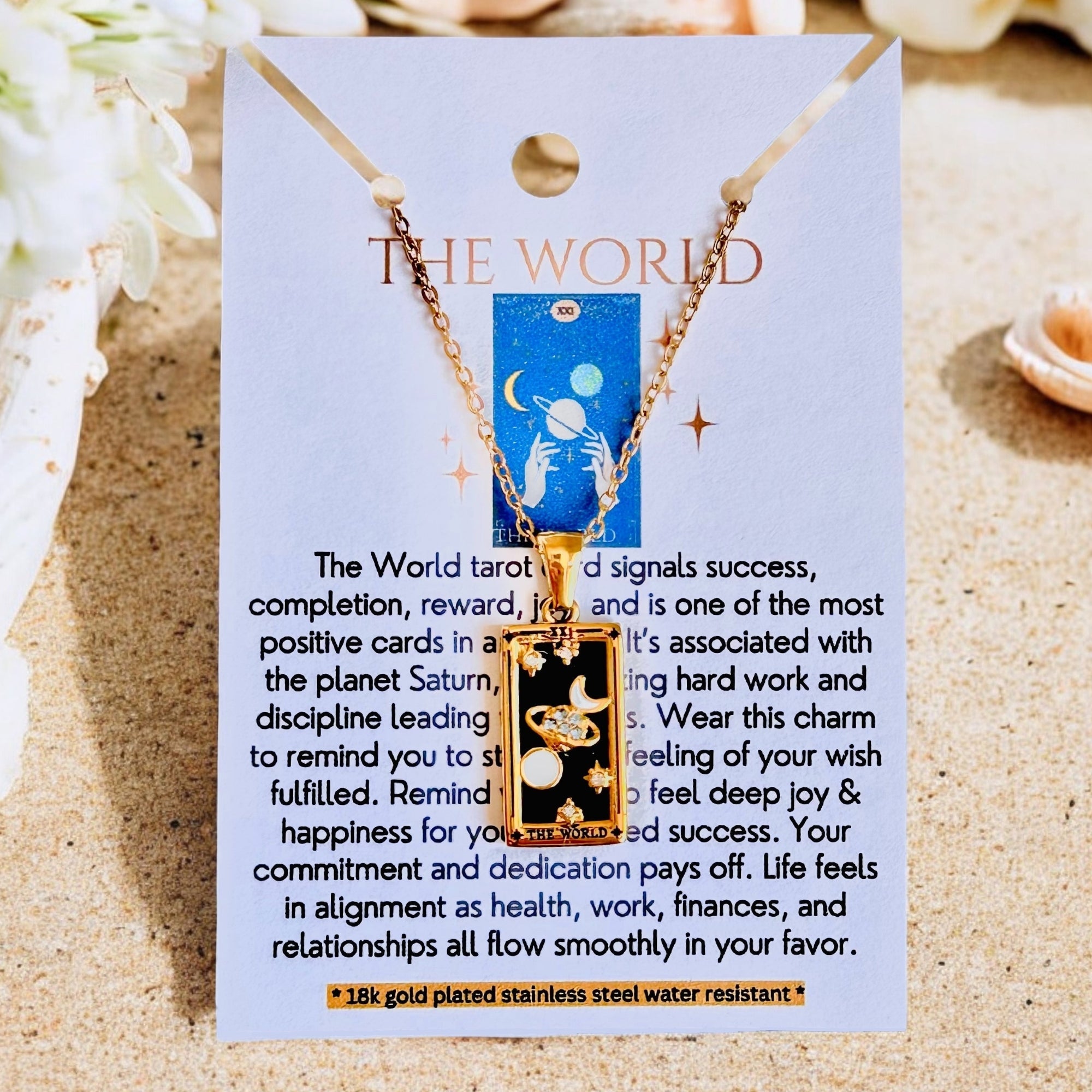 Tarot Card Necklaces - 18K Gold Plated, Waterproof-9